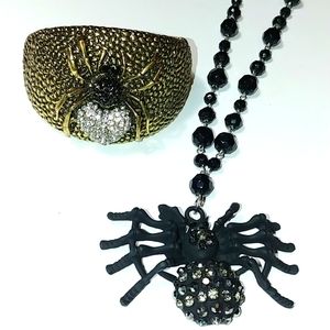 Large spider bangle & necklace BOGO NWT